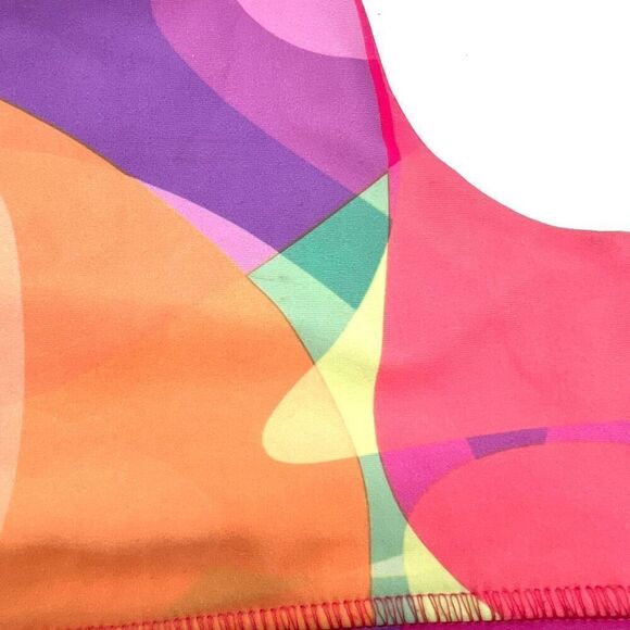 DSG Big Girl’s Sports Bra Size XL (16)Colorful Pattern Pink Straps - Picture 3 of 10